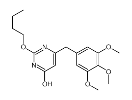 2-butoxy-6-[(3,4,5-trimethoxyphenyl)methyl]-1H-pyrimidin-4-one结构式