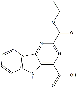 2-(ethoxycarbonyl)-5H-pyrimido[5,4-b]indole-4-carboxylic acid Structure