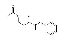 S-{3-oxo-3-[(phenylmethyl)amino]propyl}ethanethioate结构式