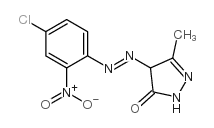 4-[(4-chloro-2-nitrophenyl)azo]-2,4-dihydro-5-methyl-3H-pyrazol-3-one Structure