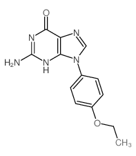 6H-Purin-6-one,2-amino-9-(4-ethoxyphenyl)-1,9-dihydro- Structure