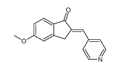 (E)-5-methoxy-2-(pyridin-4-ylmethylene)-2,3-dihydro-1H-inden-1-one结构式