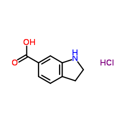 Indoline-6-carboxylic acid hydrochloride Structure