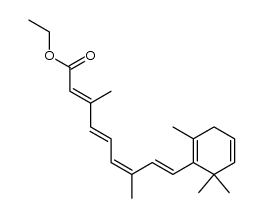 Ethyl (2E,4E,6Z,8E)-3,7-dimethyl-9-(2,6,6-trimethylcyclohexa-1,4-dien-1-yl)nonatetraenoate Structure