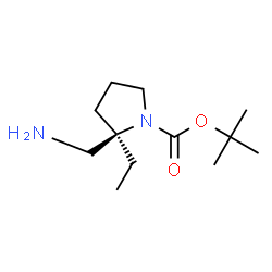tert-butyl (2R)-2-(aminomethyl)-2-ethylpyrrolidine-1-carboxylate Structure