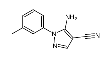 5-氨基-1-(3-甲基苯基)-1H-吡唑-4-甲腈结构式