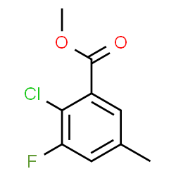 Methyl 2-chloro-3-fluoro-5-methylbenzoate结构式
