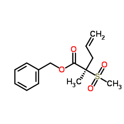 benzyl(R)-2-methyl-2-(methylsulfonyl)pent-4-enoate structure