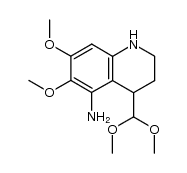 5-amino-1,2,3,4-tetrahydro-6,7-dimethoxy-4-(dimethoxymethyl)quinoline结构式