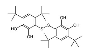 4,6-ditert-butyl-3-[(4,6-ditert-butyl-2,3-dihydroxyphenyl)disulfanyl]benzene-1,2-diol结构式