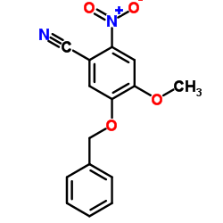 Benzonitrile, 4-Methoxy-2-nitro-5-(phenylmethoxy)-结构式