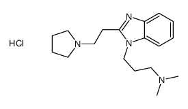 dimethyl-[3-[2-(2-pyrrolidin-1-ylethyl)benzimidazol-1-yl]propyl]azanium,chloride Structure