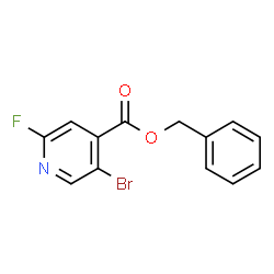 Benzyl 5-bromo-2-fluoropyridine-4-carboxylate结构式