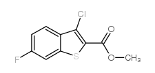 3-氯-6-氟苯并[b]噻吩-2-羧酸甲酯结构式
