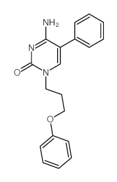 2(1H)-Pyrimidinone,4-amino-1-(3-phenoxypropyl)-5-phenyl- Structure