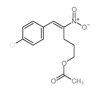 [5-(4-chlorophenyl)-4-nitro-pent-4-enyl] acetate结构式