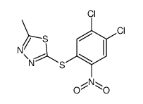 2-(4,5-dichloro-2-nitrophenyl)sulfanyl-5-methyl-1,3,4-thiadiazole Structure