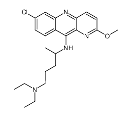 N4,N4-diethyl-N1-(7-chloro-2-methoxy-benzo[b][1,5]naphthyridin-10-yl)-1-methyl-butanediyldiamine结构式