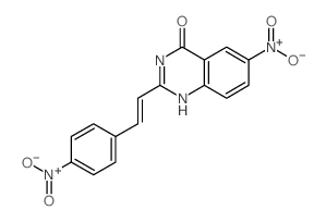 4(3H)-Quinazolinone,6-nitro-2-[2-(4-nitrophenyl)ethenyl]-结构式