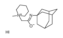 N-(1-adamantyl)-2-(1-methylpiperidin-1-ium-1-yl)acetamide,iodide Structure