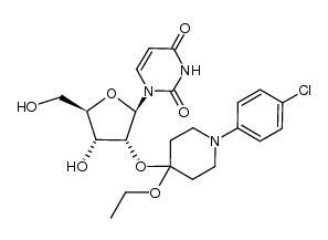 2'-O-[1-(4-Chlorophenyl)-4-ethoxypiperidin-4-yl]uridine Structure