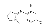 N-(2-bromo-4-chlorophenyl)-1-methylpyrrolidin-2-imine结构式