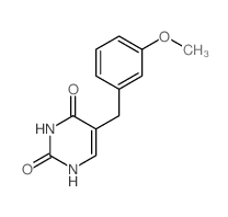 2,4(1H,3H)-Pyrimidinedione,5-[(3-methoxyphenyl)methyl]- Structure