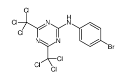 N-(4-bromophenyl)-4,6-bis(trichloromethyl)-1,3,5-triazin-2-amine Structure