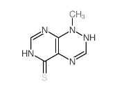 Pyrimido[5,4-e]-1,2,4-triazine-5(1H)-thione,2,6-dihydro-1-methyl- Structure