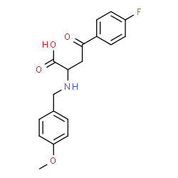 4-(4-Fluorophenyl)-2-[(4-methoxybenzyl)amino]-4-oxobutanoic acid Structure