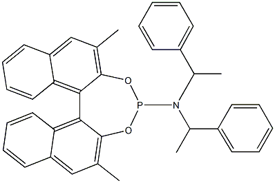 (11bR)-2,6-二甲基-N,N-双(1-苯乙基)二萘并[2,1-d:1',2'-f][1,3,2]二氧磷杂环庚-4-胺结构式