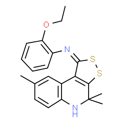 2-ethoxy-N-[(1E)-4,4,8-trimethyl-4,5-dihydro-1H-[1,2]dithiolo[3,4-c]quinolin-1-ylidene]aniline picture