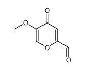5-methoxy-4H-pyran-4-one-2-carboxaldehyde结构式