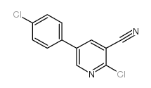 2-chloro-5-(4-chlorophenyl)pyridine-3-carbonitrile Structure