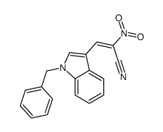 3-(1-benzylindol-3-yl)-2-nitroprop-2-enenitrile结构式