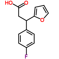 3-(4-Fluorophenyl)-3-(2-furyl)propanoic acid结构式