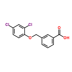 3-[(2,4-Dichlorophenoxy)methyl]benzoic acid Structure