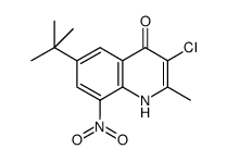 6-t-butyl-3-chloro-2-methyl-8-nitrohydroquinolin-4-one结构式