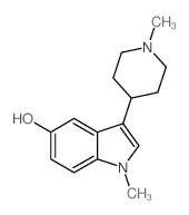 1-METHYL-3-(1-METHYLPIPERIDIN-4-YL)-1H-INDOL-5-OL structure