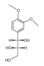 (1RS,2RS)-1-(3,4-dimethoxy-phenyl)-propane-1,2,3-triol Structure