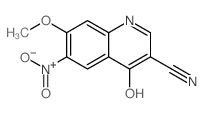 4-羟基-7-甲氧基-6-硝基喹啉-3-甲腈结构式
