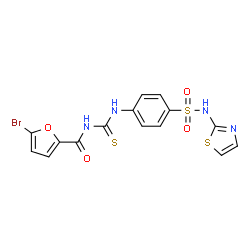 5-bromo-N-[({4-[(1,3-thiazol-2-ylamino)sulfonyl]phenyl}amino)carbonothioyl]-2-furamide结构式