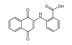 2-(1,4-dioxo-1,4-dihydronaphthalen-2-yl-amino)benzoic acid Structure