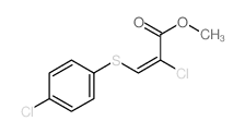 methyl (E)-2-chloro-3-(4-chlorophenyl)sulfanyl-prop-2-enoate结构式
