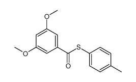S-(4-methylphenyl) 3,5-dimethoxybenzenecarbothioate结构式