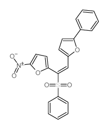 2-[(E)-1-(benzenesulfonyl)-2-(5-phenyl-2-furyl)ethenyl]-5-nitro-furan Structure
