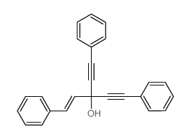 1,5-diphenyl-3-(2-phenylethynyl)pent-1-en-4-yn-3-ol structure