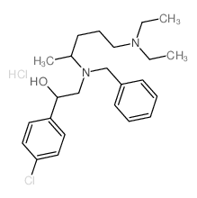 Benzenemethanol,4-chloro-a-[[[4-(diethylamino)-1-methylbutyl](phenylmethyl)amino]methyl]-,hydrochloride (1:1) structure
