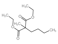 Propanedioic acid,2-butyl-2-methyl-, 1,3-diethyl ester Structure