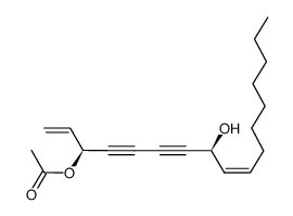 (3S,8S,Z)-8-hydroxyheptadeca-1,9-dien-4,6-diyn-3-yl acetate结构式
